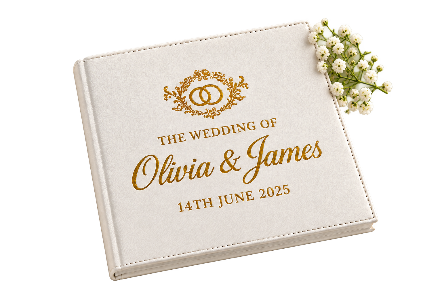 Personalised ivory keepsake book